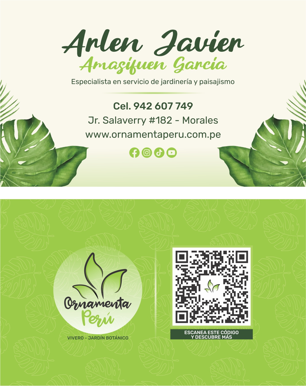 TARJETA ORNAMENTA